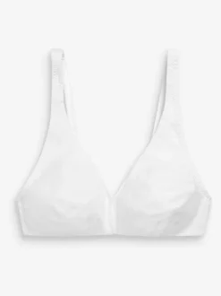 Beha's*Next - Katoenmix ultiem comfort beha's verpakking van 3 Wit/marineblauw/roze