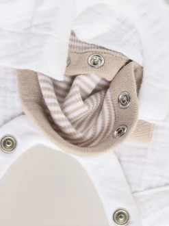 Tuinbroeken*Next Wit/neutraal - Babyset van geweven tuinbroek en gestreepte romper (0mnd-2jr)