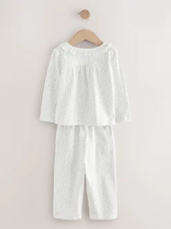 Nachtkleding En Pyjama's|Pyjama's*Next Wit/paars met fijne bloemenprint - Verpakking van 2 pyjama's met wijde pijpen (9mnd-8jr)