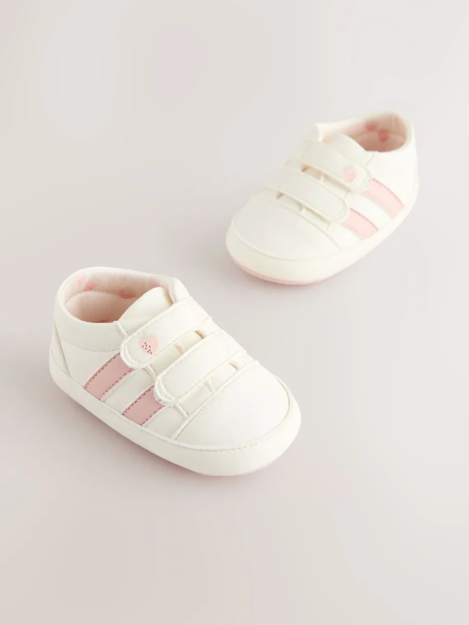 Babyschoenen|Sneakers*Next Wit/roze - Babyschoentjes met klittenbandsluiting (0 - 24 mnd)