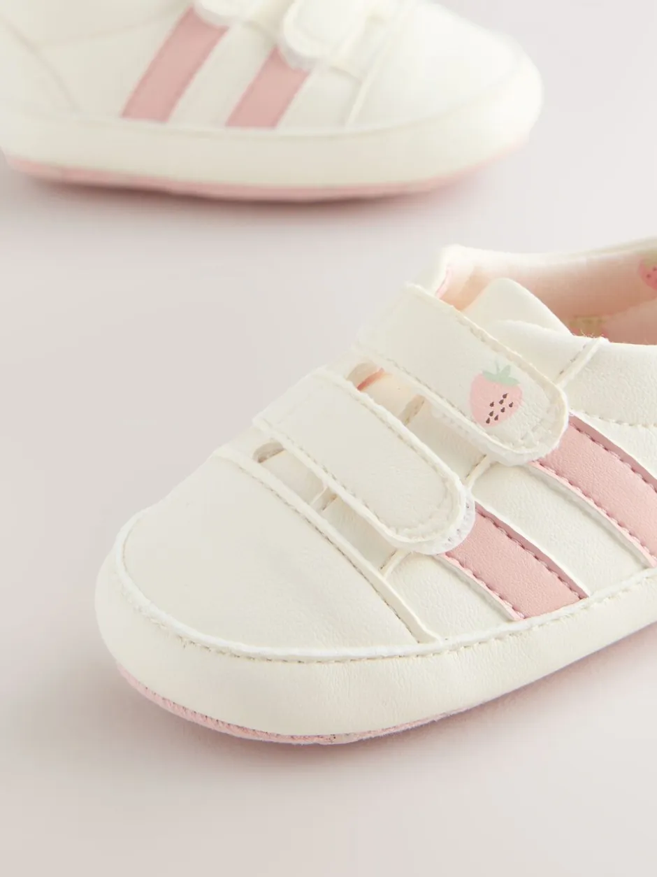 Babyschoenen|Sneakers*Next Wit/roze - Babyschoentjes met klittenbandsluiting (0 - 24 mnd)