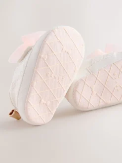 Sneakers*Baker by Ted Baker - - Organza strik Padders trainers voor babymeisjes Wit/roze