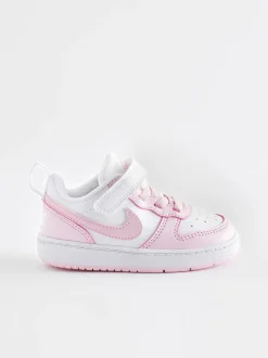 Sneakers|Sneakers|Nike Wit/roze - - Court Borough - Lage recraft-peutersneakers