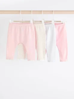 Broeken En Leggings*Next Wit/roze - Verpakking van 4 babyleggings (0 mnd -2 jr)