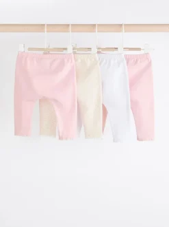 Broeken En Leggings*Next Wit/roze - Verpakking van 4 babyleggings (0 mnd -2 jr)