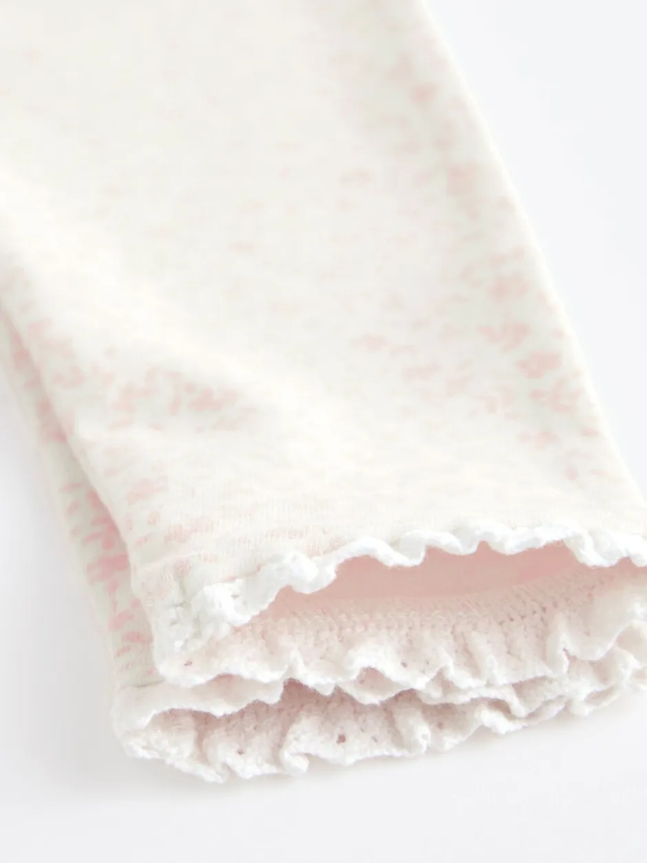Broeken En Leggings*Next Wit/roze - Verpakking van 4 babyleggings (0 mnd -2 jr)