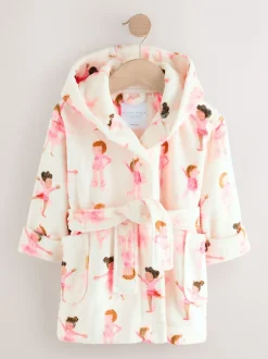 Kamerjassen*Next - Fleece kamerjas (9mnd -16jr) Wit/roze ballerina