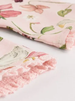 Tops*Next Wit/roze/konijn/bloemenprint - Set met lange mouwen en legging voor baby's (0mnd-2jr)