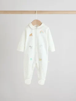 Babypakjes En Babypyjama's|Next - Verpakking van 3 slaappakjes (0-2jr) Witte basis