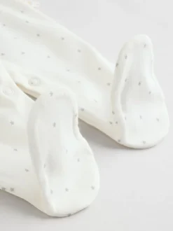 Babypakjes En Babypyjama's|Next - Verpakking van 3 slaappakjes (0-2jr) Witte basis