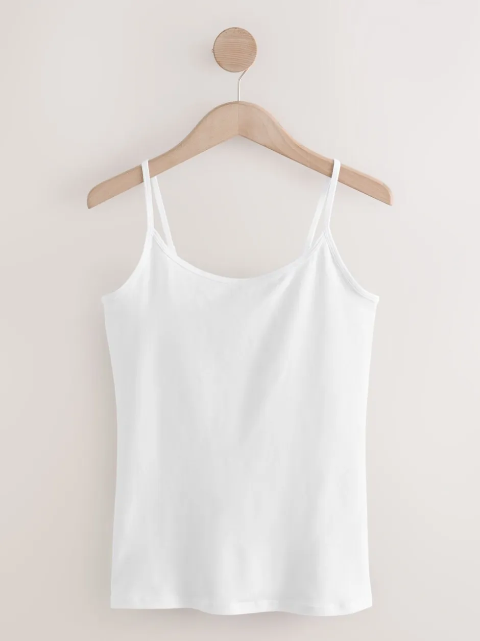 Tops En T-Shirts|Next Wit/zwart - 5 Hemdjes met dunne bandjes