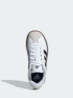 Sneakers|Sneakers*adidas - Vl Court 3.0 Suède sneakers met veters voor kinderen Wit/zwart