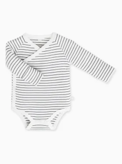 Rompertjes En Hemdjes|Mori - Supersoft kimono-romper Wit/zwart