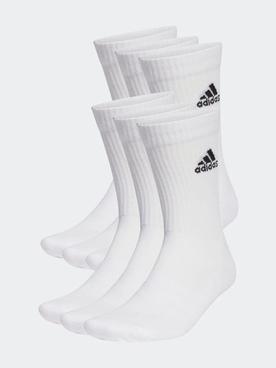 Sportkleding|Sokken|adidas - Verpakking van 6 zachte crew sokken Wit/zwart