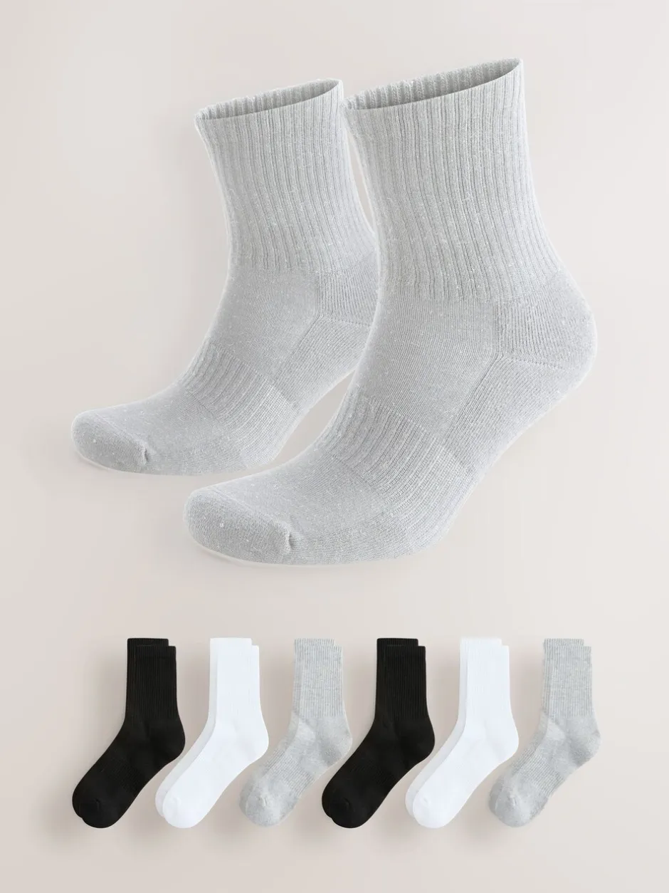Sokken|Sokken*Next - Essential set van 6 paar sportsokken Wit/zwart/grijs