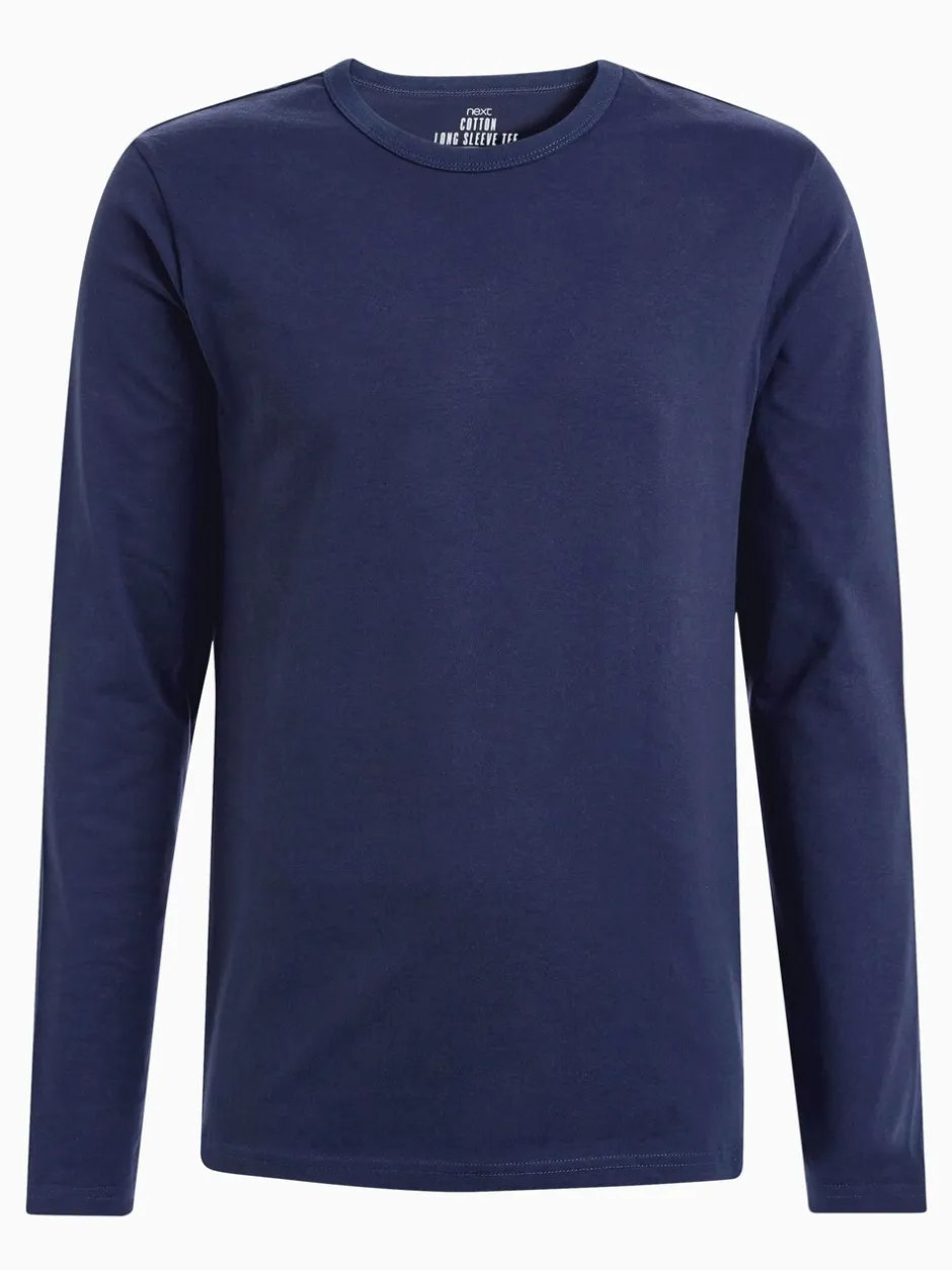 Ondergoed|Ondergoed*Next - Set van 5 T-shirts met lange mouwen en laagjes Wit/zwart/grijs/marineblauw