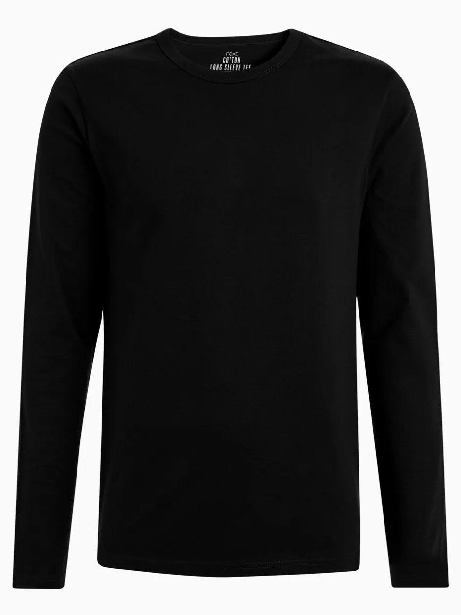 Ondergoed|Ondergoed*Next - Set van 5 T-shirts met lange mouwen en laagjes Wit/zwart/grijs/marineblauw