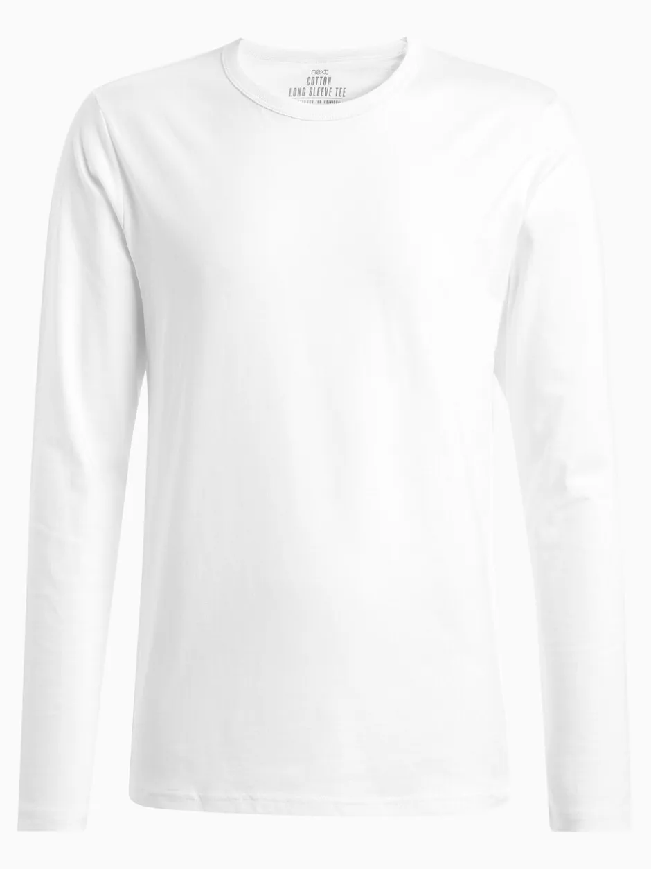 Ondergoed|Ondergoed*Next - Set van 5 T-shirts met lange mouwen en laagjes Wit/zwart/grijs/marineblauw