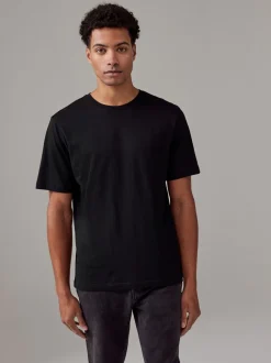 Loungewear|T-Shirts En Hemden|Next Wit/zwart/marineblauw - Normale Pasvorm - Essential katoenen T-shirts verpakking van 6