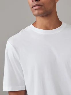 Loungewear|T-Shirts En Hemden|Next Wit/zwart/marineblauw - Normale Pasvorm - Essential katoenen T-shirts verpakking van 6