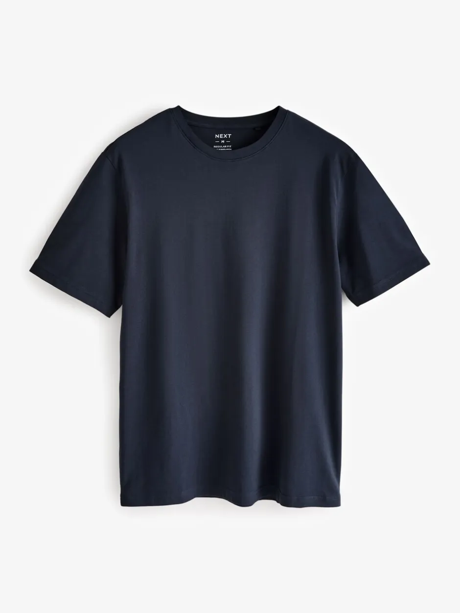 Loungewear|T-Shirts En Hemden|Next Wit/zwart/marineblauw - Normale Pasvorm - Essential katoenen T-shirts verpakking van 6