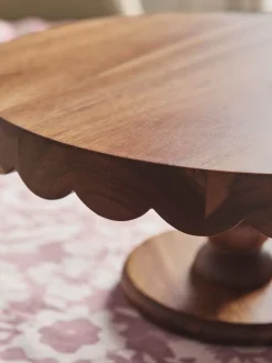 Tafelgerei*Next Wood Scalloped Edge Cake Stand