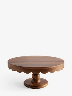 Tafelgerei*Next Wood Scalloped Edge Cake Stand
