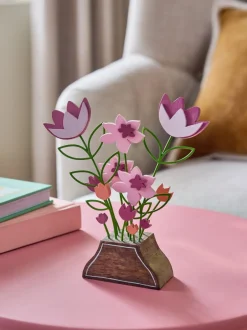 Decoraties|Next Wooden Floral Arrangement Wire Ornament