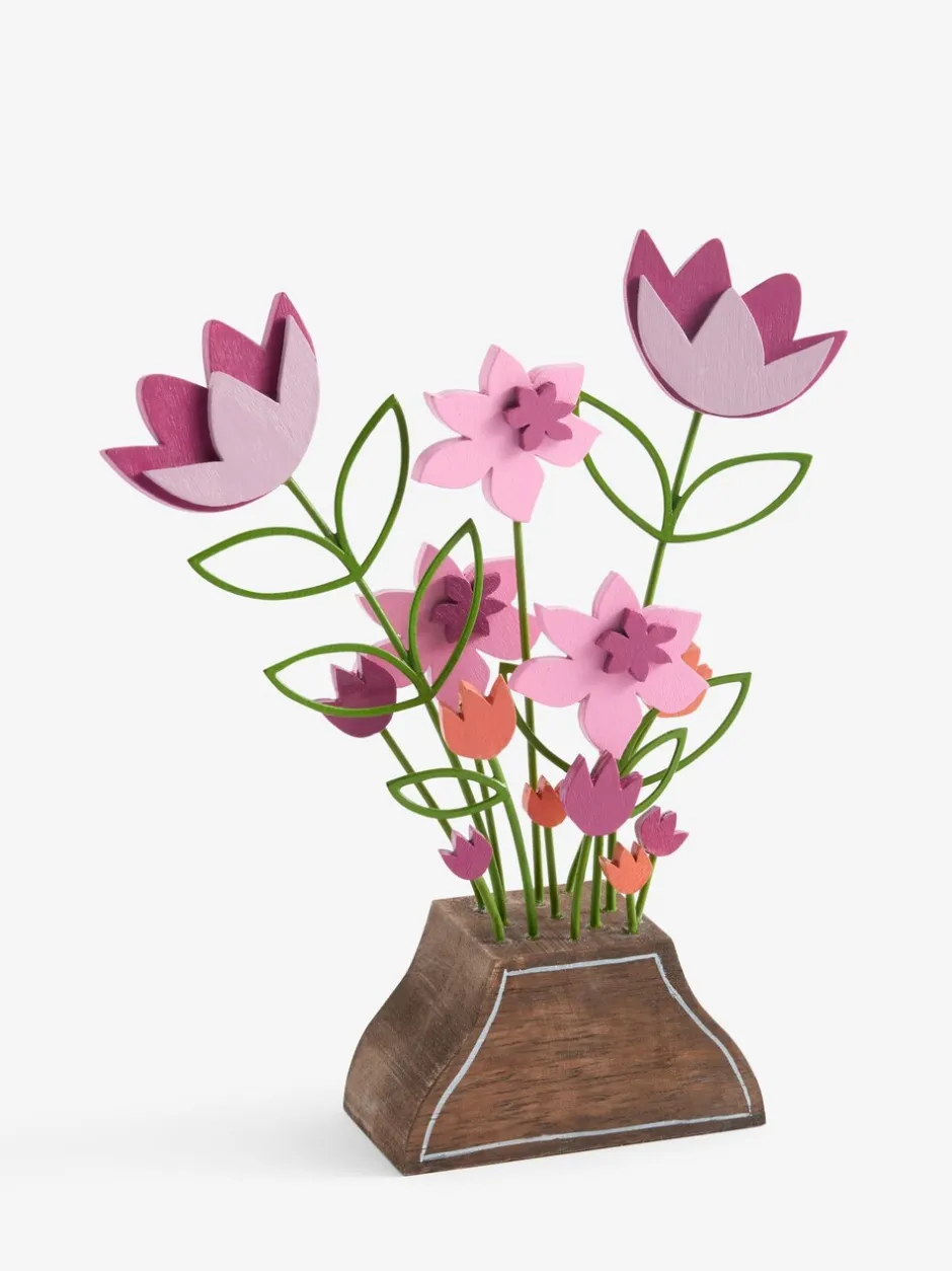 Decoraties|Next Wooden Floral Arrangement Wire Ornament