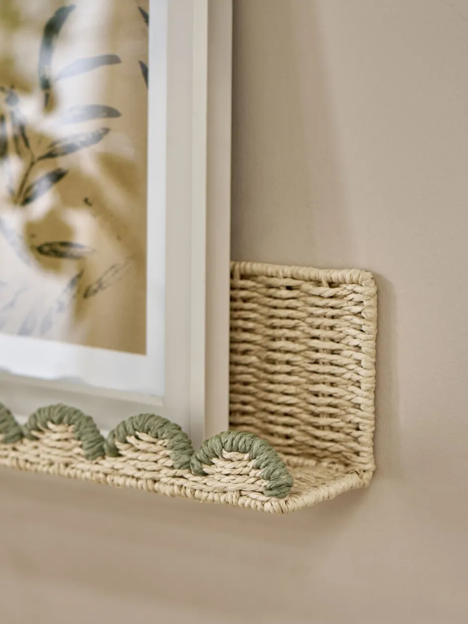 Opslag En Organisatie|Planken En Opslag|Next Woven Scallop Picture Shelf Grijs-groen