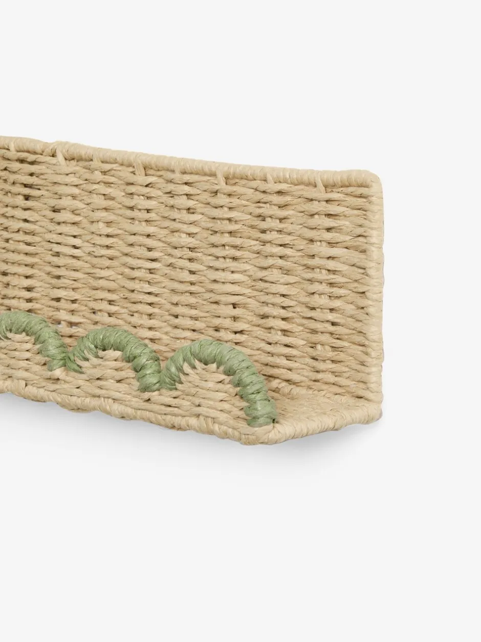 Opslag En Organisatie|Planken En Opslag|Next Woven Scallop Picture Shelf Grijs-groen