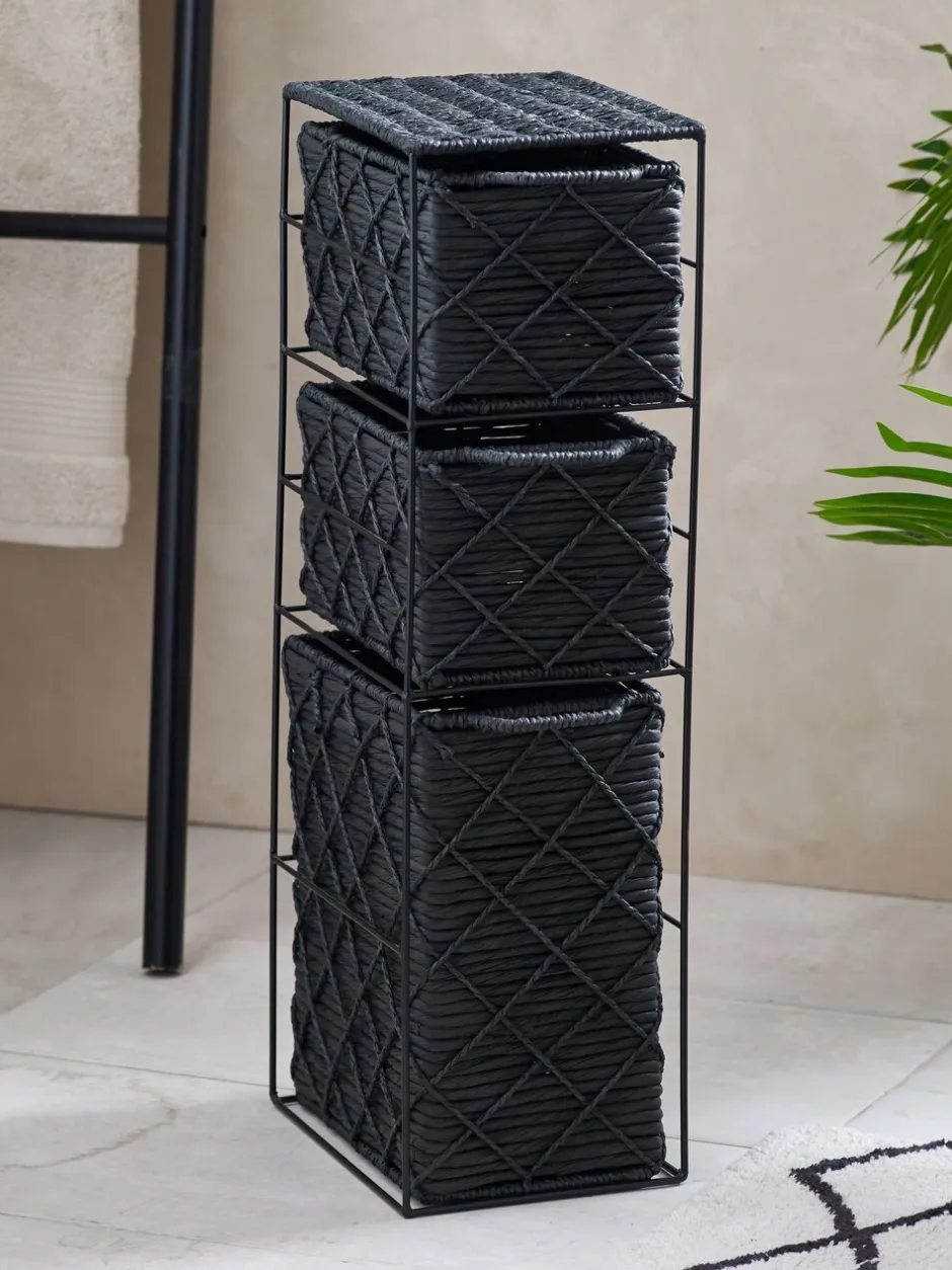 Thuiskantoor*Next Woven Slim Storage Drawers Zwart