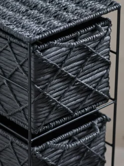 Thuiskantoor*Next Woven Slim Storage Drawers Zwart