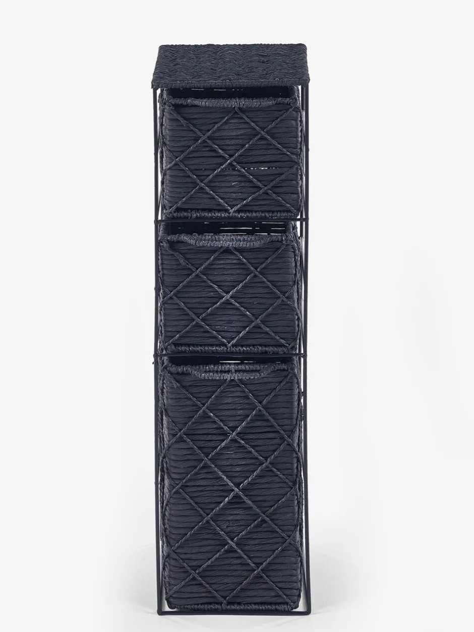 Thuiskantoor*Next Woven Slim Storage Drawers Zwart