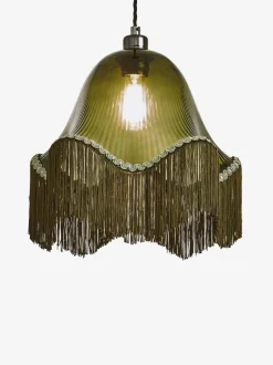 Lampenkappen|Verlichting|Next Wroxton Fringed Easy Fit Ceiling Light Shade Groen