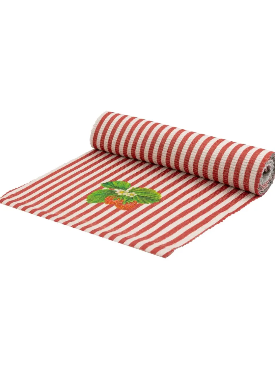 Tafellinnen En Placemats *Wylder Strawberry Strepen 180x35cm Tafelloper