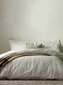 Beddengoedsets En Dekbedovertrekken*Yard Hebden set van gestreept dekbedovertrek en kussensloop van 100% katoen