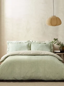 Beddengoedsets En Dekbedovertrekken*Yard Hebden set van gestreept dekbedovertrek en kussensloop van 100% katoen