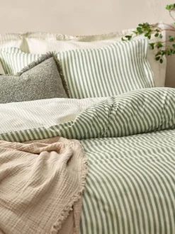 Beddengoedsets En Dekbedovertrekken*Yard Hebden set van gestreept dekbedovertrek en kussensloop van 100% katoen
