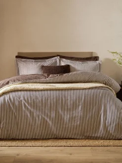 Beddengoedsets En Dekbedovertrekken*Yard Hebden set van gestreept dekbedovertrek en kussensloop van 100% katoen