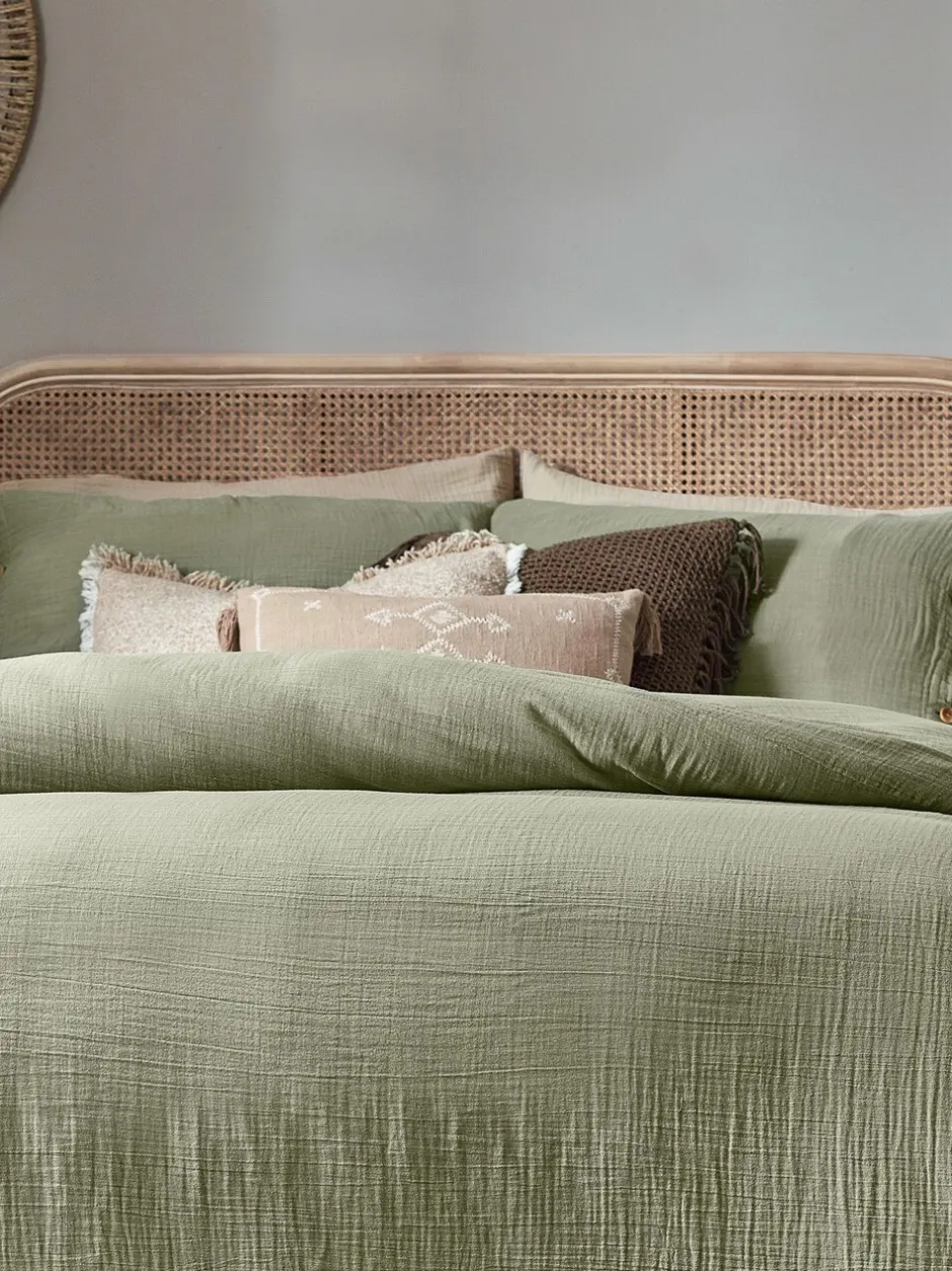 Beddengoedsets En Dekbedovertrekken*Yard Lark dekbedovertrek en kussensloopset van 100% katoenen mousseline Eucalyptus groen