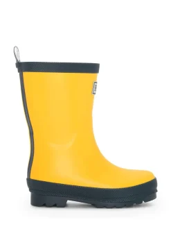 Laarzen*Hatley Yellow & Navy Matte Rain Wellies