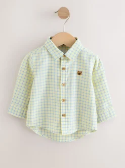 Shirts|Next Yellow Gingham Character - Oxford-overhemd met lange mouwen (3 mnd-7 jr)
