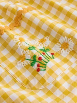 Jumpsuits En Playsuits*Next - Sleeveless Playsuit (3mths-7yrs) Yellow Gingham Embroidered