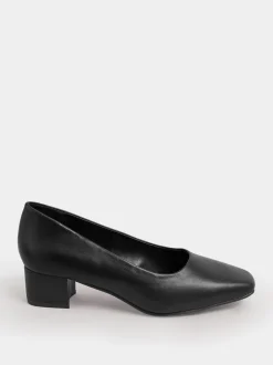 Ruimvallend En Extraruimvallend|Schoenen Met Hakken|Yours Curve - Imitatieleren pumps met blokhak in extra wijde EEE-pasvorm