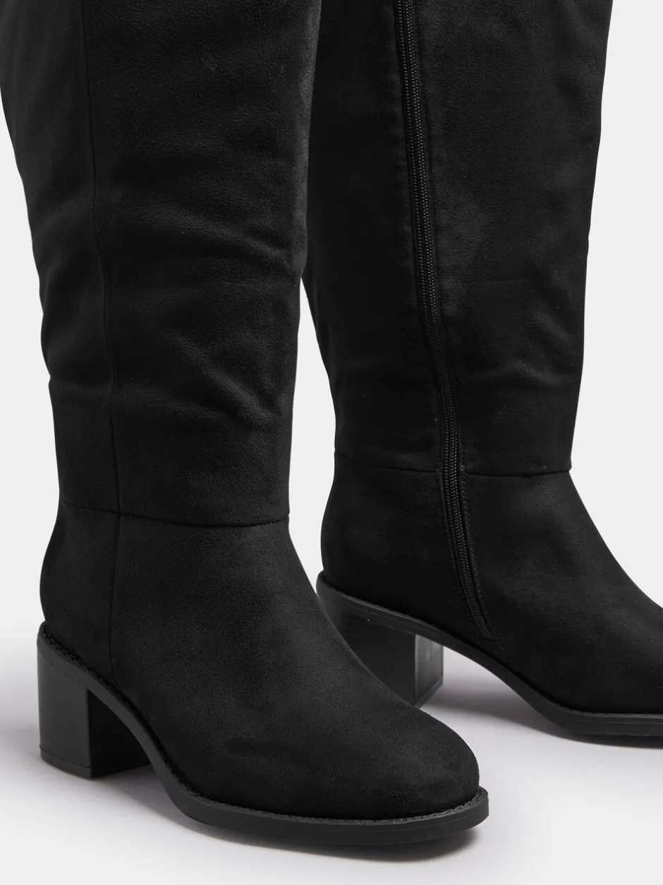 Boots|Yours Curve Block Heel Knee High Boots