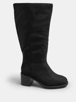 Boots|Yours Curve Block Heel Knee High Boots