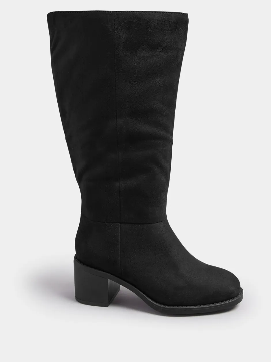 Boots|Yours Curve Block Heel Knee High Boots
