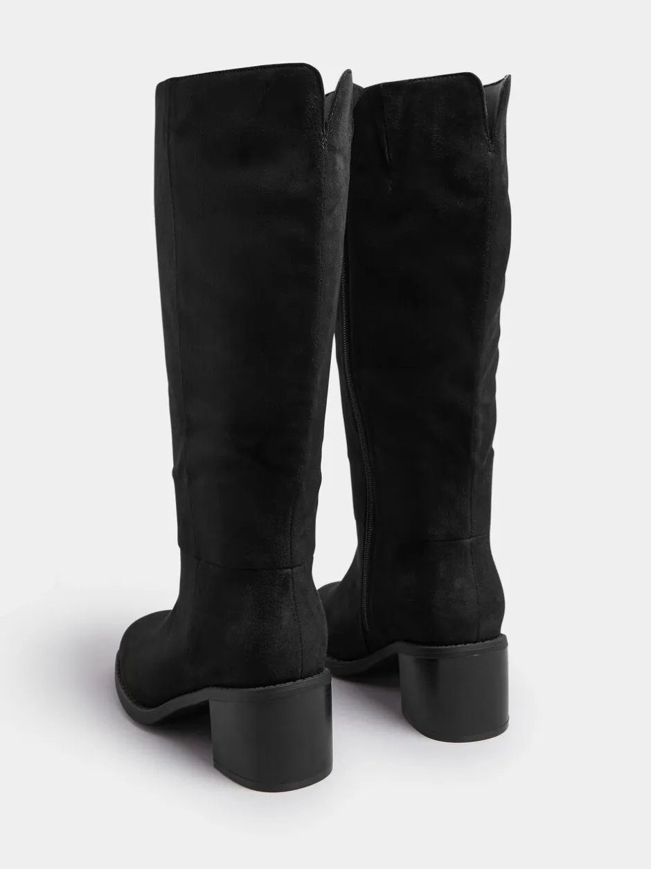 Boots|Yours Curve Block Heel Knee High Boots