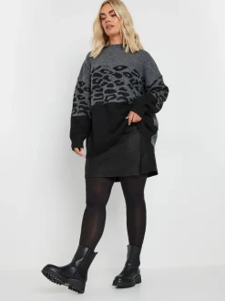Rokken*Yours Curve gecoate minirok met split